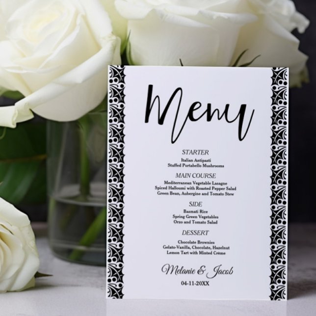 Menú clásico Minimalista elegante de presupuesto (Subido por el creador)