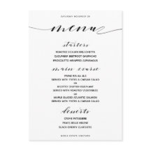 Menú Clásico Personalizable de Cena Amplia