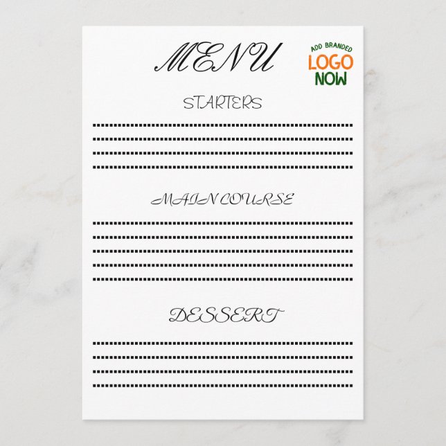 MENÚ CLIENTE DE MODA BLANCO LIMPIO CONTEMPORÁNEO SIMPLE (Anverso)