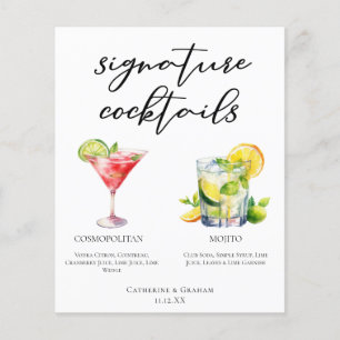 Menú Cócteles Cosmopolita Mojito Signature