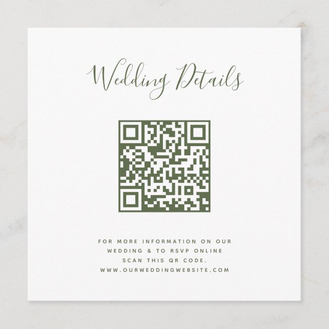 Menú Código QR Foto RSVP  (Anverso)