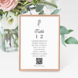 Menú Código QR Minimalista Elegante Gráfico de Asi