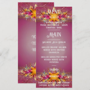 Menú Colección Boda de elegancia floral rosa