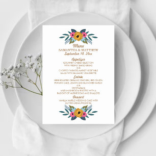 Menú Colección de Bodas blancos de flor