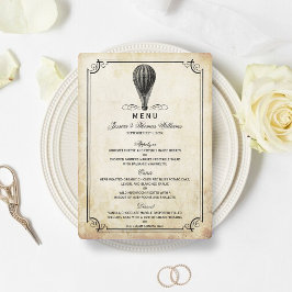 Menú Colección de Bodas de globos aerostáticos de época