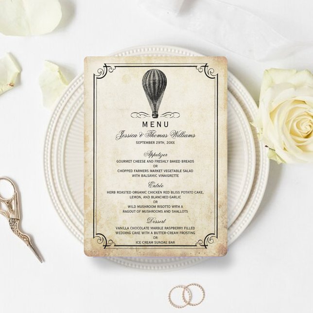 Menú Colección de Bodas de globos aerostáticos de época (Subido por el creador)