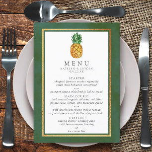 Menú Colección de Bodas de piña tropical