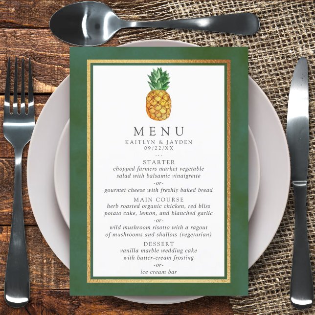 Menú Colección de Bodas de piña tropical (Subido por el creador)