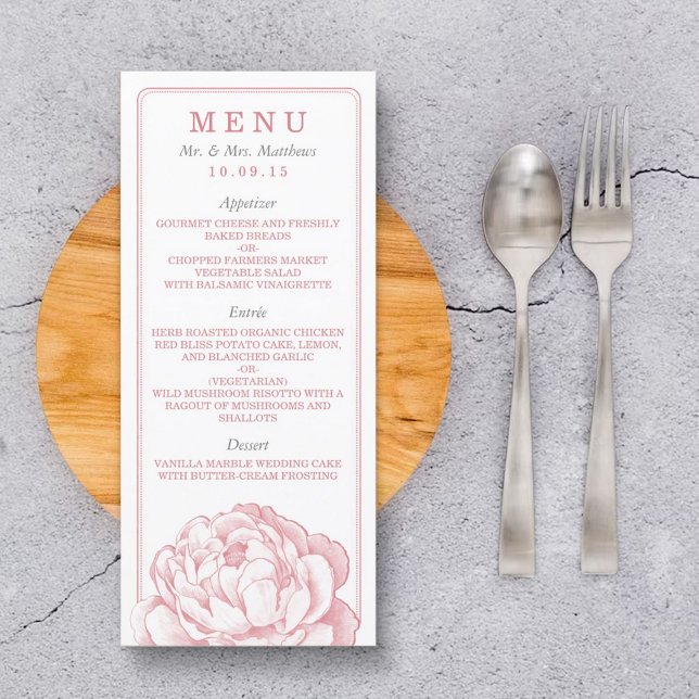 Menú Colección de Bodas florales de Peony (Subido por el creador)