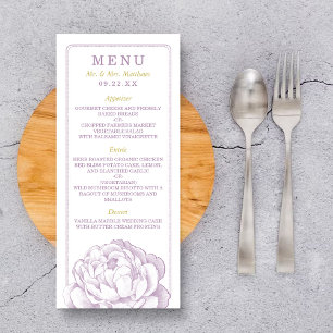 Menú Colección de Bodas florales de Peony