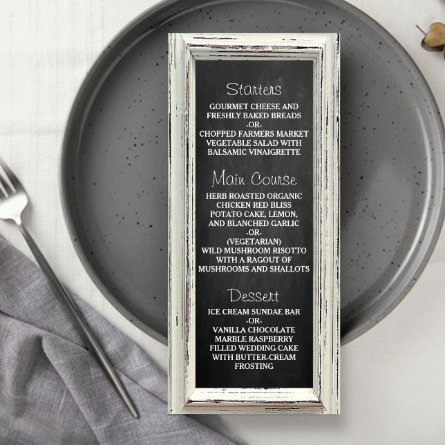 Menú Colección de cuadros blancos y Bodas de pizarra (Subido por el creador)