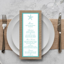 Colección Turquoise Starfish Burlap Beach Wedding