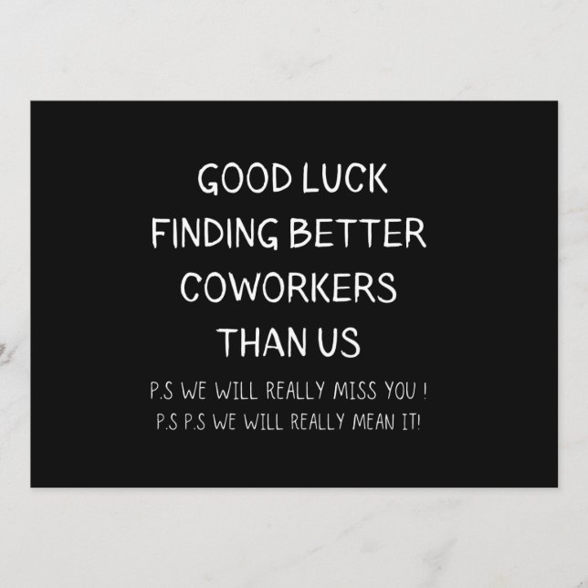 Menú Colega deja trabajo nuevo y gracioso (Anverso)