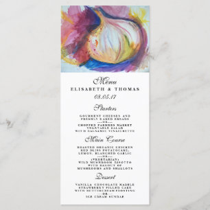 Menú Collage del retrato del ajo que pinta artístico