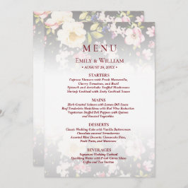 Menú Color de agua rosas amarillas rosas rosas, negro b