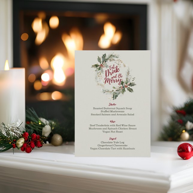 Menú Coma, bebe y sé Navidades modernos (Subido por el creador)