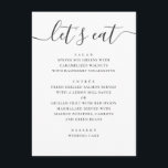 Menú Comamos. Guión boda moderno en blanco y negro<br><div class="desc">"Comamos" menú boda de guiones en blanco y negro. Adecuado para cumpleaños,  aniversario y cualquier otro fiesta. Por favor,  contáctame si necesitas artículos adicionales.</div>