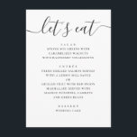 Menú Comamos. Guión boda moderno en blanco y negro<br><div class="desc">"Comamos" menú boda de guiones en blanco y negro. Adecuado para cumpleaños,  aniversario y cualquier otro fiesta. Por favor,  contáctame si necesitas artículos adicionales.</div>