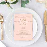 Come, Bebe y Sé Feliz Cena de Boda Blush Gold