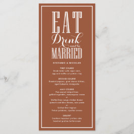 Menú Comer, beber y casarse con un Boda de Terracotta
