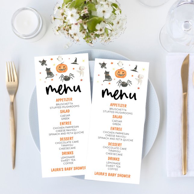 Menú Comida Baby Shower de calabaza espumosa de Hallowe (Subido por el creador)