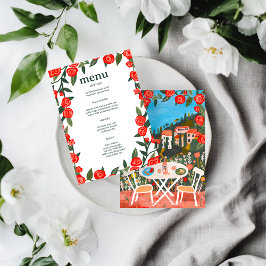 Menú Comida rural personalizado con vistas al arte