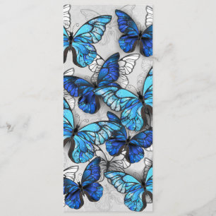 Menú Composición de las mariposas blancas y azules