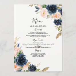 Menú Compromiso de Bodas florales de la Marina y Rubor 