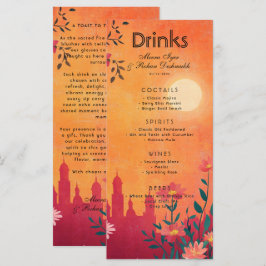 Menú Con encantadora carta de bebidas Sunset Serenade