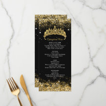 Confetti de oro Quinceanera Tiara