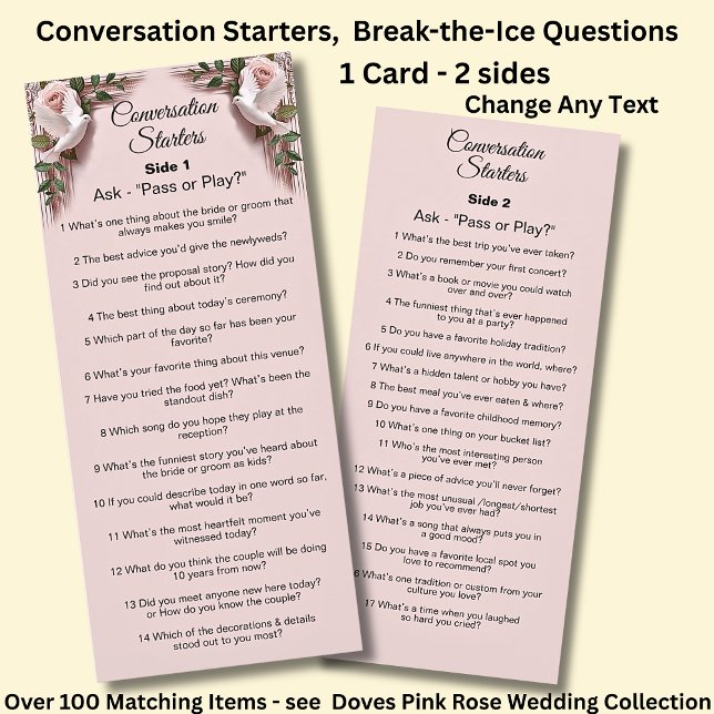 Menú Conversation Starters - Break The Ice Questions  (Subido por el creador)