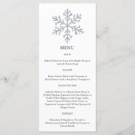 Menú copo de nieve de invierno (blanco)