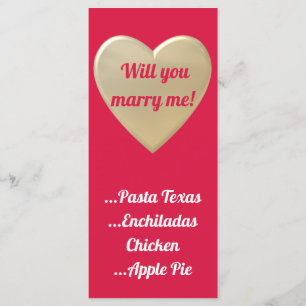 Menú corazones de oro