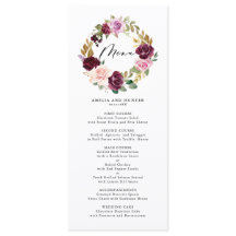 Corona floral de boda otoñal romántica en color bu
