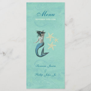 Menú costero de la boda de la playa de la sirena