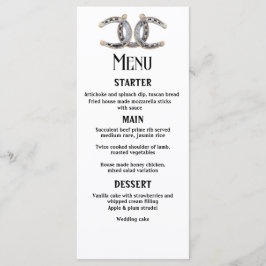 Menú Country Boots Gorras Barnwood Horseshoes Boda