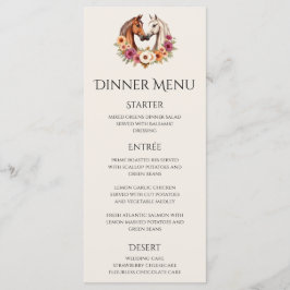 Menú Country Western Horses