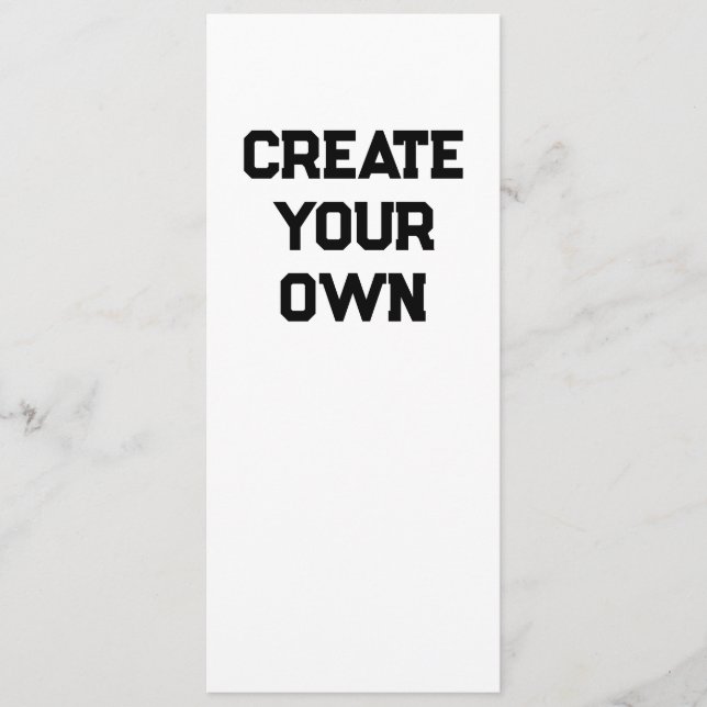 Menú Crea el tuyo (Anverso)