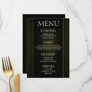 Menú Crea el tuyo - Evento de aceituna negra minimalist