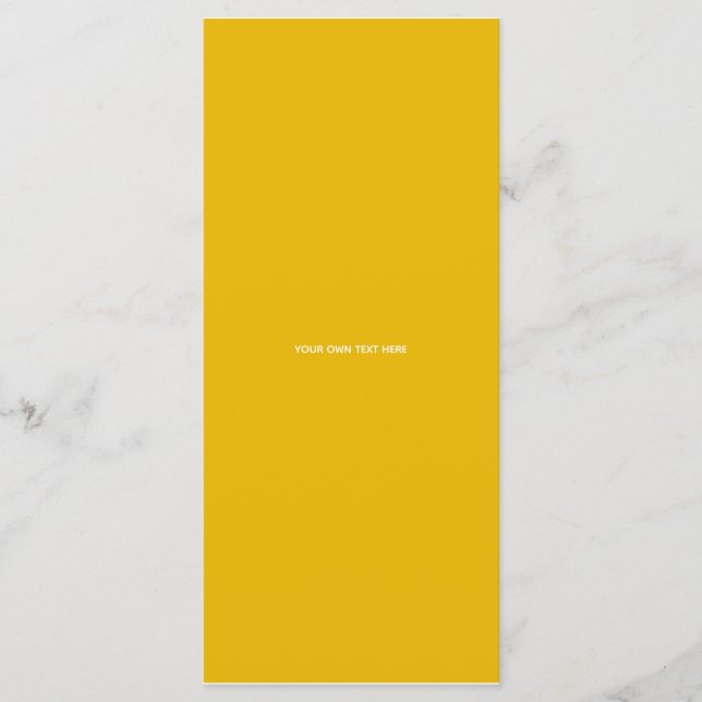 Menú Crea tu propio diseño amarillo personalizado (Anverso)