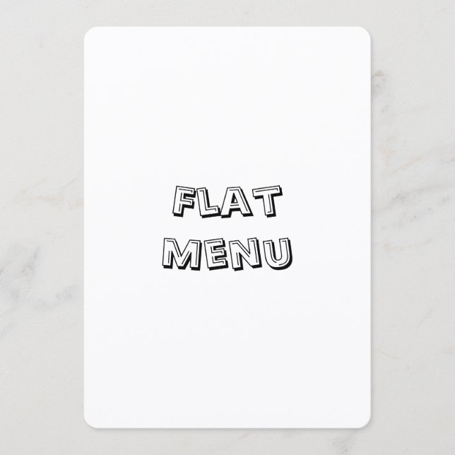 Menú Crea tu propio plano redondeado simple de 5" x 7" (Anverso)
