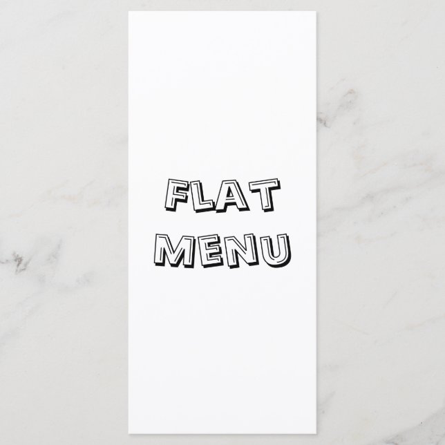 Menú Crea tu propio plano simple de 4" x 9" (Anverso)