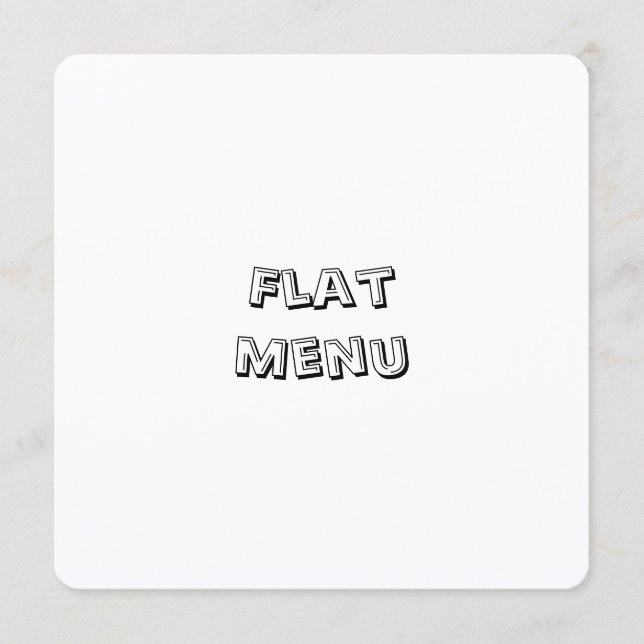 Menú Crea tu propio simple redondeado plano de 5,25" x  (Anverso)