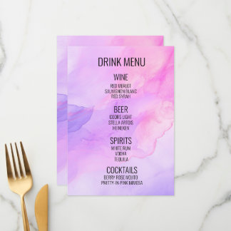 Menú Crear el suyo propio - Bebida de fondo de color de