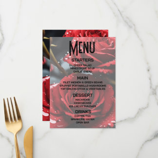 Menú Crear tu propio cierre de rosas rojas