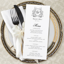 Crest Floral Monograma Boda Elegante