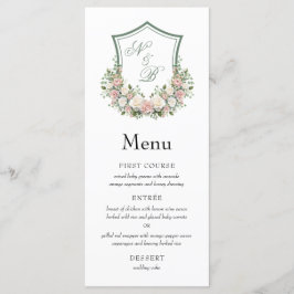 Menú Crest Floral Rosa