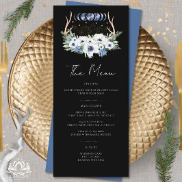 Menú Cristales de Luna Flores Boho Metafísico Boda 