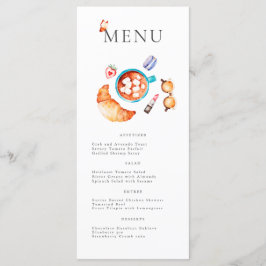 Menú Croissant y café rosa francés