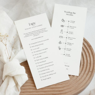 Menú cronología de bodas con iconos y yo espía el juego